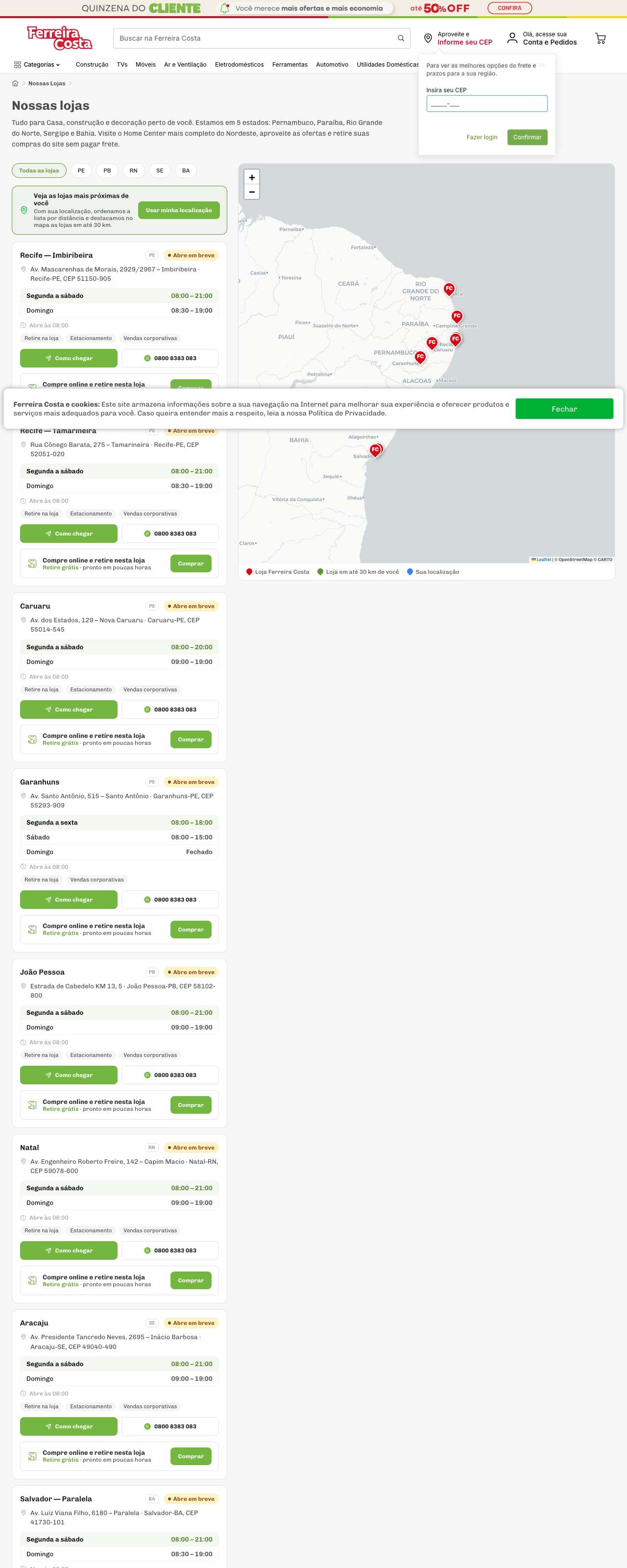 Print de ferreiracosta.com