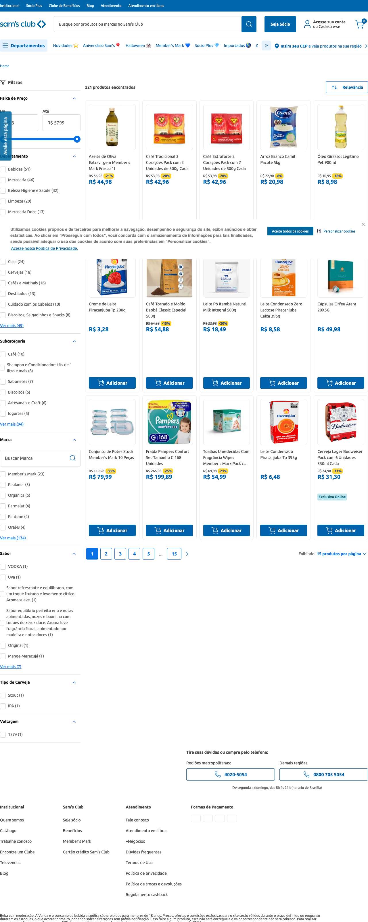 Captura relacionada a Sam’s Club – Faça suas compras online